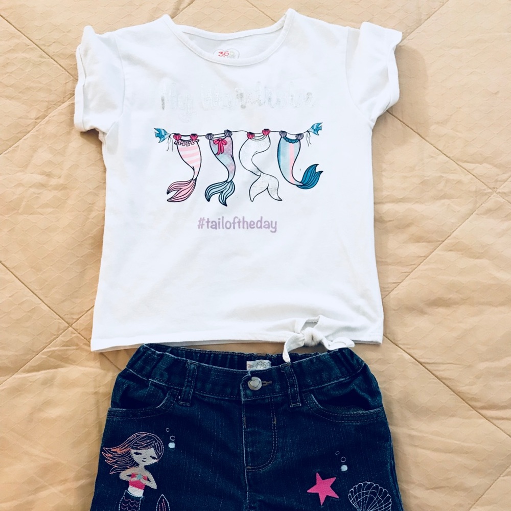 Tail of the day blouse & shorts set.